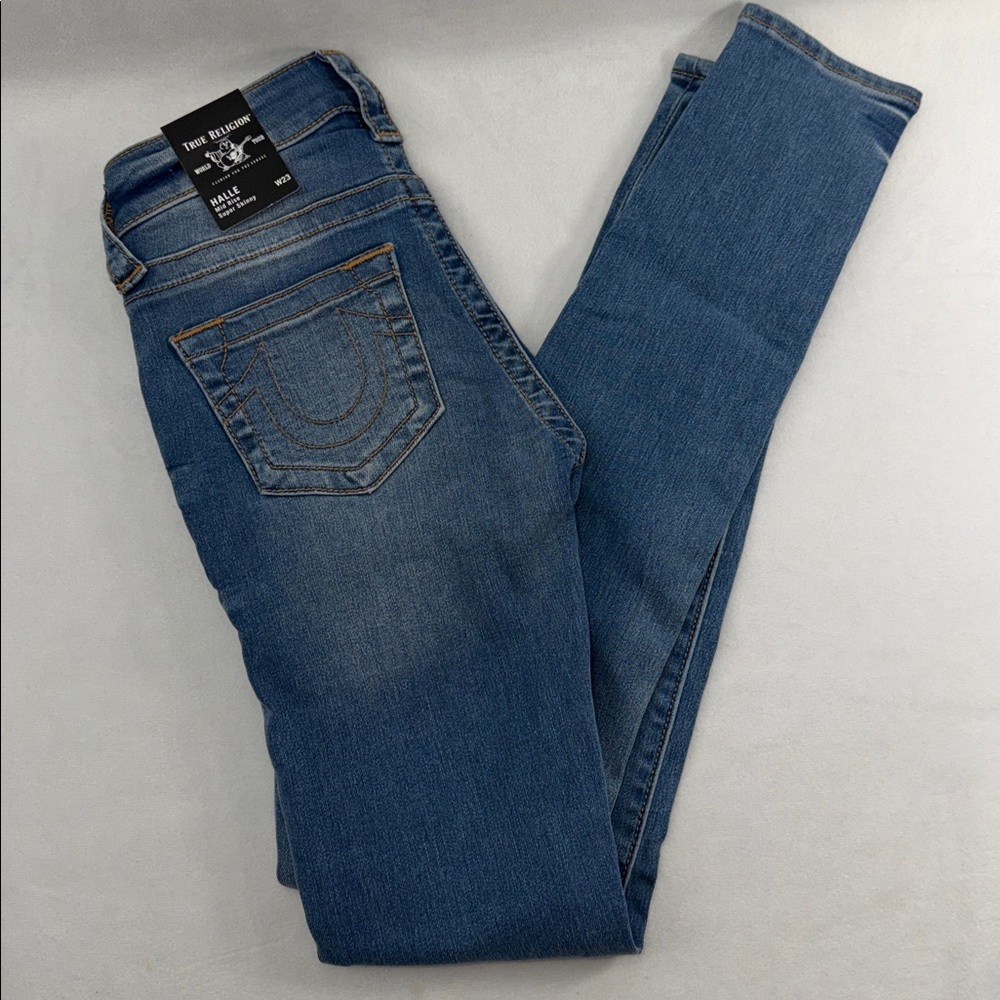 TRUE RELIGION Halle Mid Rise Super Skinny Jeans NWT